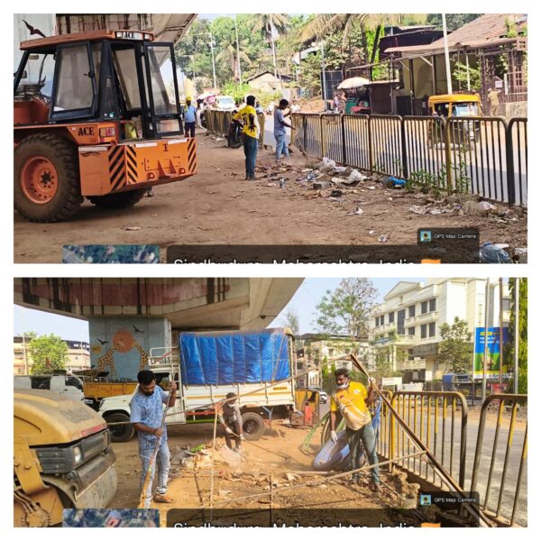 कणकवली नगरपंचायत कडून सखोल स्वच्छता अभियान