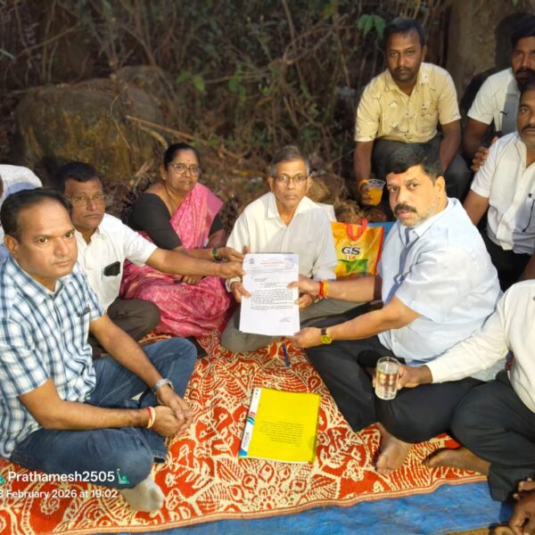 अखेर तीवरे येथील विश्राम महाडेश्वर यांचे उपोषण आश्वासनाअंती मागे