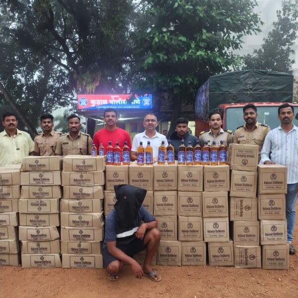 कुडाळमध्ये गोवा बनावटीच्या दारू वाहतुकीवर कारवाई