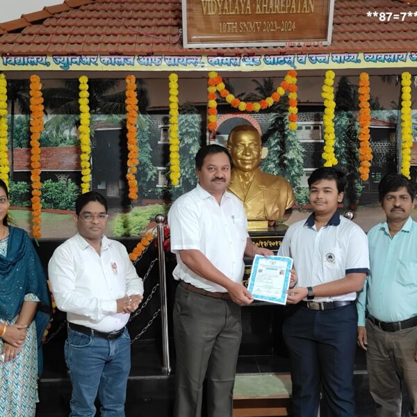 डॉक्टर होमी भाभा बाल वैज्ञानिक स्पर्धेमध्ये खारेपाटण हायस्कूलच्या अनुराग सचिन महिंद्रे याचे उल्लेखनीय यश