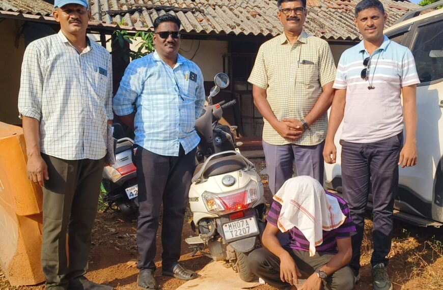 कणकवलीतून चोरीला गेलेली दुचाकी दोन महिन्यांनी चोरट्यासह एलसीबीने पकडली