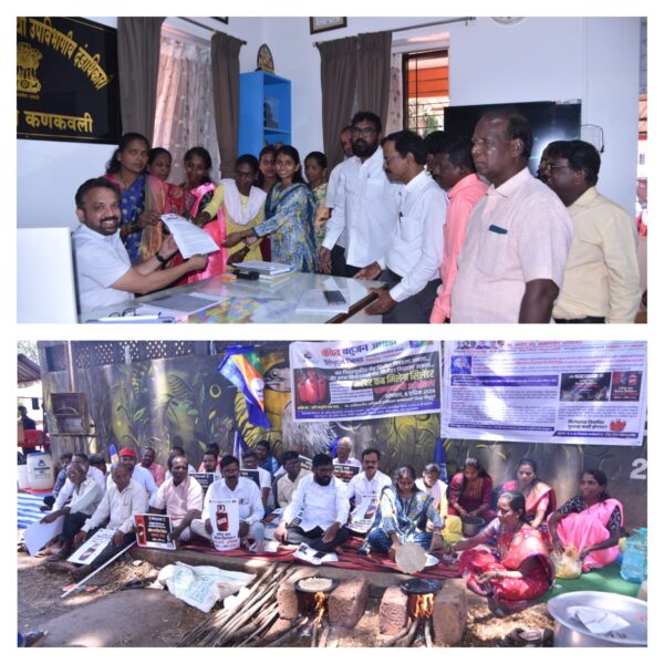 गॅस टंचाईविरोधात कणकवलीत अनोखे आंदोलन