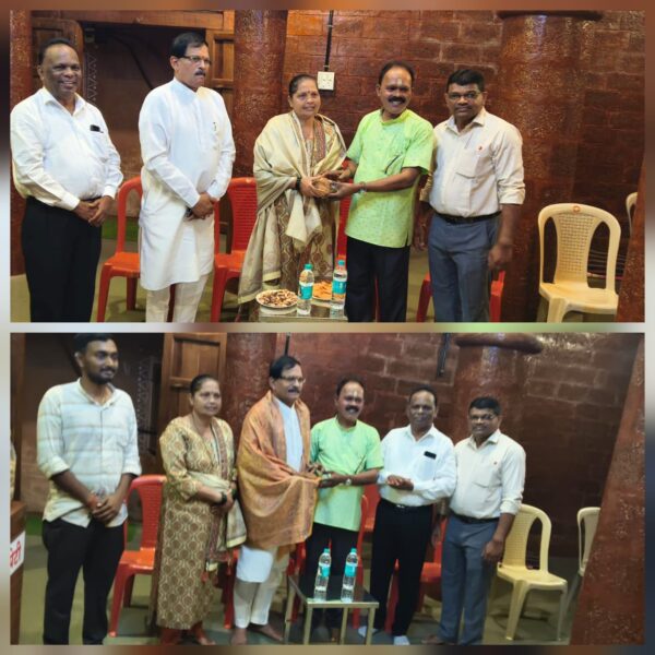 केंद्रीय मंत्री श्रीपाद नाईक यांची माड्याचीवाडी येथील श्री स्वामी समर्थ मठाला भेट