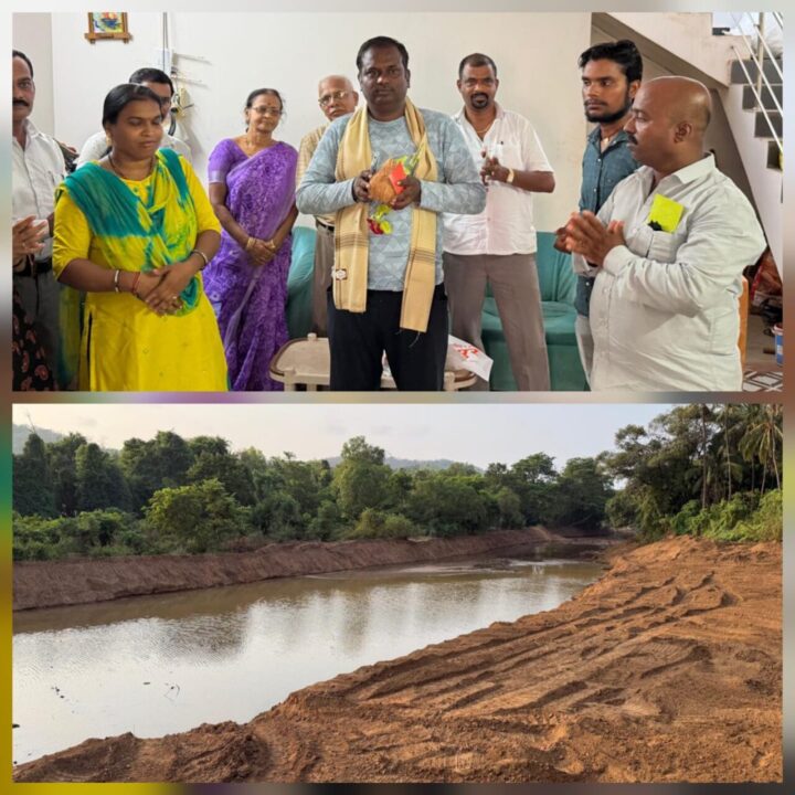 वेताळबांबर्डे गावच्या हातेरी नदीतील गाळ उपसा पूर्ण