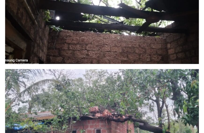 चक्रीवादळाने कणकवली तालुक्‍यात ५४ लाखाचे नुकसान