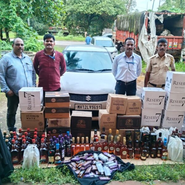 राज्य उत्पादन शुल्क विभागाची कणकवलीत गोवा बनावटीच्या दारू वाहतुकीवर मोठी कारवाई