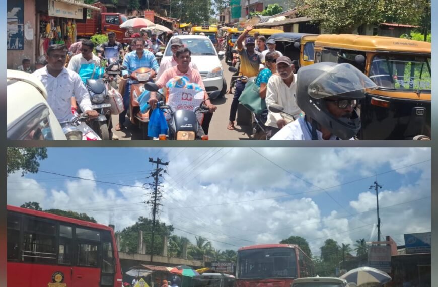 माणगावमध्ये वाहतूक कोंडीचा प्रश्न ऐरणीवर