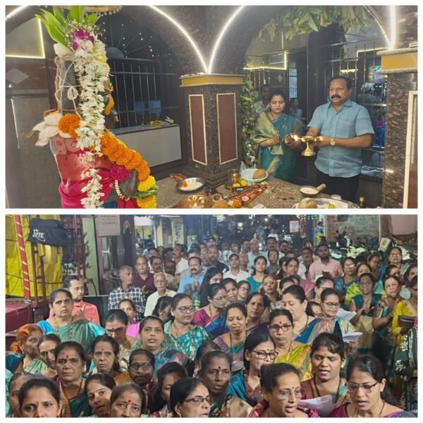 कणकवलीत पटकीदेवी मंदिराजवळ महाआरतीला शेकडोंची उपस्थिती