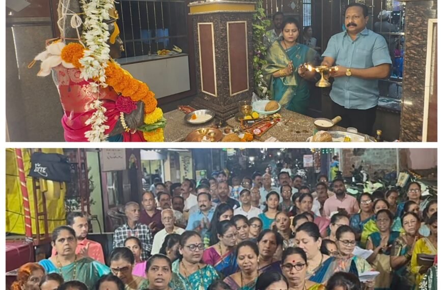 कणकवलीत पटकीदेवी मंदिराजवळ महाआरतीला शेकडोंची उपस्थिती