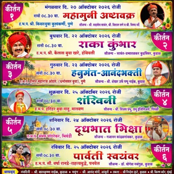 कुडाळेश्वर मंदिरात आजपासून कीर्तन महोत्सव